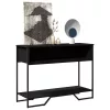 Fekete szerelt fa tálalóasztal 100 x 35 x 74,5 cm