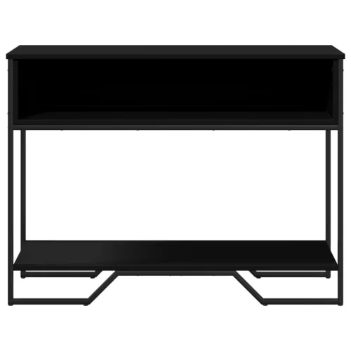 Fekete szerelt fa tálalóasztal 100 x 35 x 74,5 cm