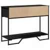 Fekete szerelt fa tálalóasztal 100 x 35 x 74,5 cm