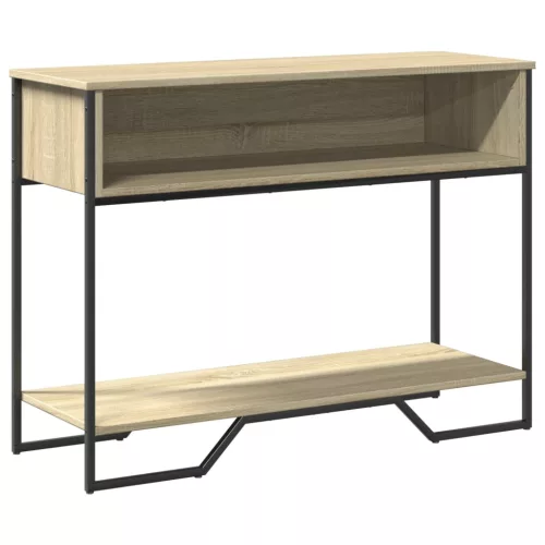 Sonoma tölgy színű szerelt fa dohányzóasztal 100x35x74,5 cm