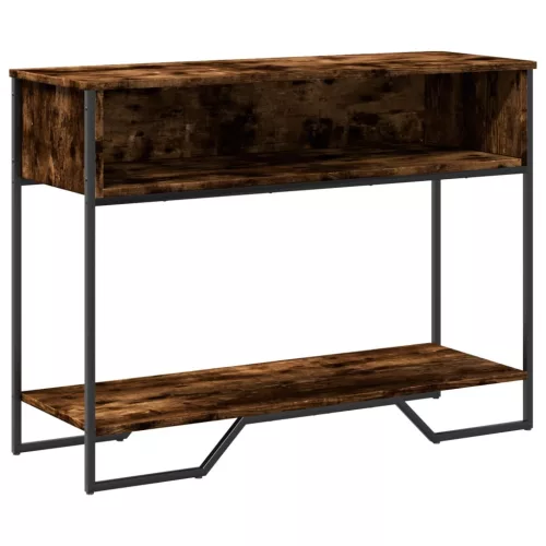 Füstös tölgy színű szerelt fa tálalóasztal 100x35x74,5 cm