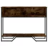 Füstös tölgy színű szerelt fa tálalóasztal 100x35x74,5 cm