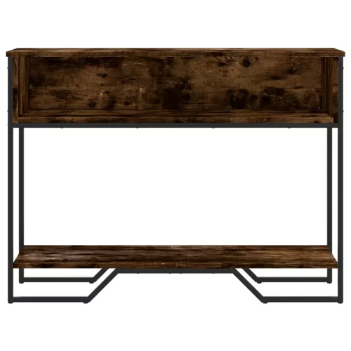 Füstös tölgy színű szerelt fa tálalóasztal 100x35x74,5 cm