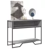 Szürke sonoma szerelt fa dohányzóasztal 100x35x74,5 cm