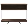 Barna tölgyszínű szerelt fa dohányzóasztal 100x35x74,5 cm