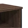 Barna tölgyszínű szerelt fa dohányzóasztal 100x35x74,5 cm