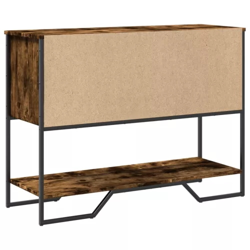 Füstös tölgy színű szerelt fa tálalóasztal 100x35x74,5 cm