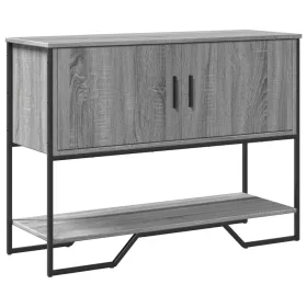 Szürke sonoma szerelt fa dohányzóasztal 100x35x74,5 cm