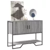 Szürke sonoma szerelt fa dohányzóasztal 100x35x74,5 cm