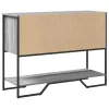 Szürke sonoma szerelt fa dohányzóasztal 100x35x74,5 cm