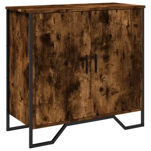 Sonoma tölgy színű szerelt fa tálalószekrény 78 x 35,5 x 74,5cm