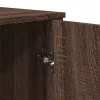 Fekete szerelt fa tálalóasztal 78 x 35,5 x 74,5 cm