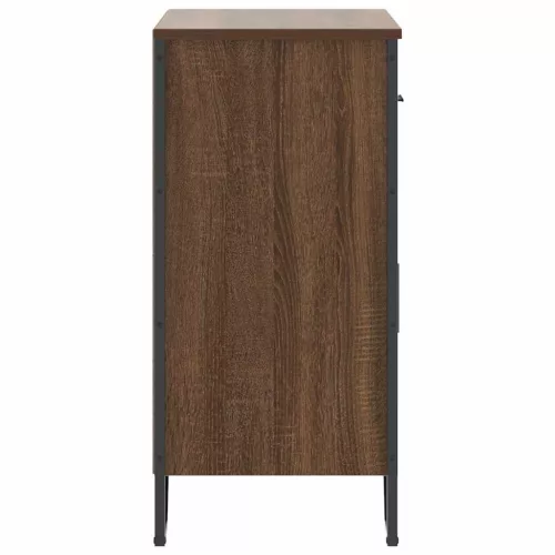 Barna tölgy színű szerelt fa tálalószekrény 79,5x35,5x74,5 cm