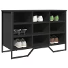 Fekete szerelt fa cipőszekrény 90 x 38 x 61,5 cm