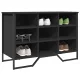 Fekete szerelt fa cipőszekrény 90 x 38 x 61,5 cm