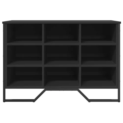 Fekete szerelt fa cipőszekrény 90 x 38 x 61,5 cm