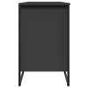 Fekete szerelt fa cipőszekrény 90 x 38 x 61,5 cm