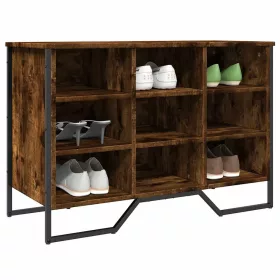   Füstös tölgy színű szerelt fa cipőszekrény 90 x 38 x 61,5 cm