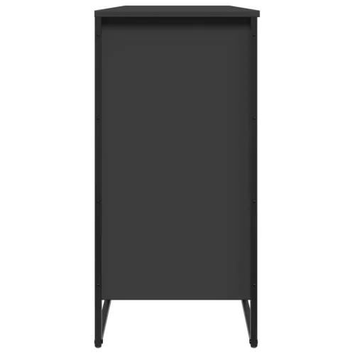 Fekete szerelt fa cipőszekrény 80 x 38 x 78 cm