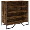 Füstös tölgy színű szerelt fa cipőszekrény 80 x 38 x 78 cm