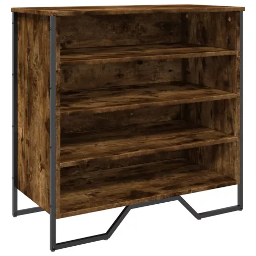 Füstös tölgy színű szerelt fa cipőszekrény 80 x 38 x 78 cm