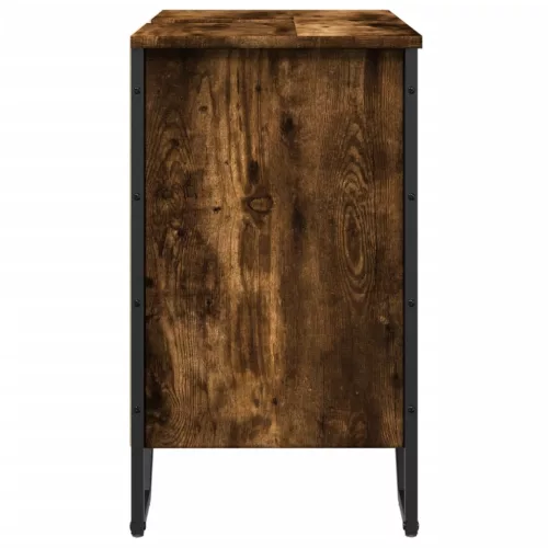 Füstös tölgy szerelt fa fürdőszobai mosdószekrény 60x35x60 cm