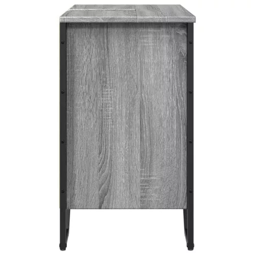 Szürke sonoma szerelt fa fürdőszobai mosdószekrény 60x35x60 cm