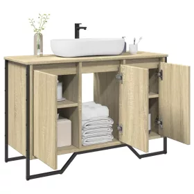   Sonoma tölgy szerelt fa fürdőszobai mosdószekrény 91x35x60 cm