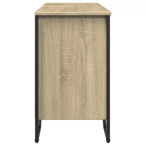 Sonoma tölgy szerelt fa fürdőszobai mosdószekrény 91x35x60 cm
