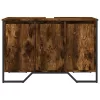 Füstös tölgy szerelt fa fürdőszobai mosdószekrény 91x35x60 cm
