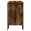Füstös tölgy szerelt fa fürdőszobai mosdószekrény 91x35x60 cm