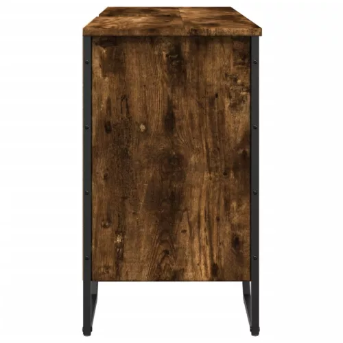 Füstös tölgy szerelt fa fürdőszobai mosdószekrény 91x35x60 cm