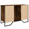 Füstös tölgy szerelt fa fürdőszobai mosdószekrény 91x35x60 cm