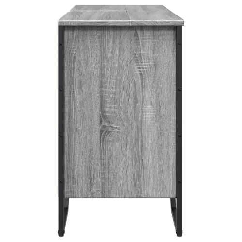 Szürke sonoma szerelt fa fürdőszobai mosdószekrény 91x35x60 cm