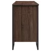 Barna tölgy szerelt fa fürdőszobai mosdószekrény 91x35x60 cm