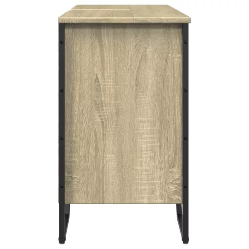 Sonoma tölgy szerelt fa fürdőszobai mosdószekrény 91x35x60 cm