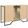 Sonoma tölgy szerelt fa fürdőszobai mosdószekrény 91x35x60 cm