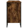 Füstös tölgy szerelt fa fürdőszobai mosdószekrény 91x35x60 cm