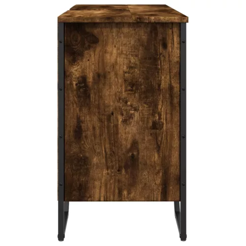 Füstös tölgy szerelt fa fürdőszobai mosdószekrény 91x35x60 cm