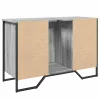 Szürke sonoma szerelt fa fürdőszobai mosdószekrény 91x35x60 cm