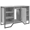 Szürke sonoma szerelt fa fürdőszobai mosdószekrény 91x35x60 cm