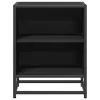 Éjjeliszekrények 2 db Fekete 40x31x50 cm Méretezett fa és fém
