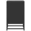 Éjjeliszekrények 2 db Fekete 40x31x50 cm Méretezett fa és fém