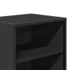 Éjjeliszekrények 2 db Fekete 40x31x50 cm Méretezett fa és fém