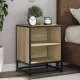 Éjjeliszekrények 2 db Sonoma tölgy 40x31x50 cm Gépi fa és fém