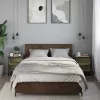 Éjjeliszekrények 2 db Sonoma tölgy 40x31x50 cm Gépi fa és fém