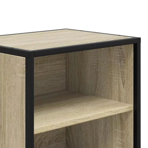 Éjjeliszekrények 2 db Sonoma tölgy 40x31x50 cm Gépi fa és fém