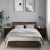 Éjjeliszekrények 2 db füstölt tölgy 40x31x50 cm Gépi fa és fém