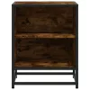 Éjjeliszekrények 2 db füstölt tölgy 40x31x50 cm Gépi fa és fém