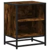 Éjjeliszekrények 2 db füstölt tölgy 40x31x50 cm Gépi fa és fém